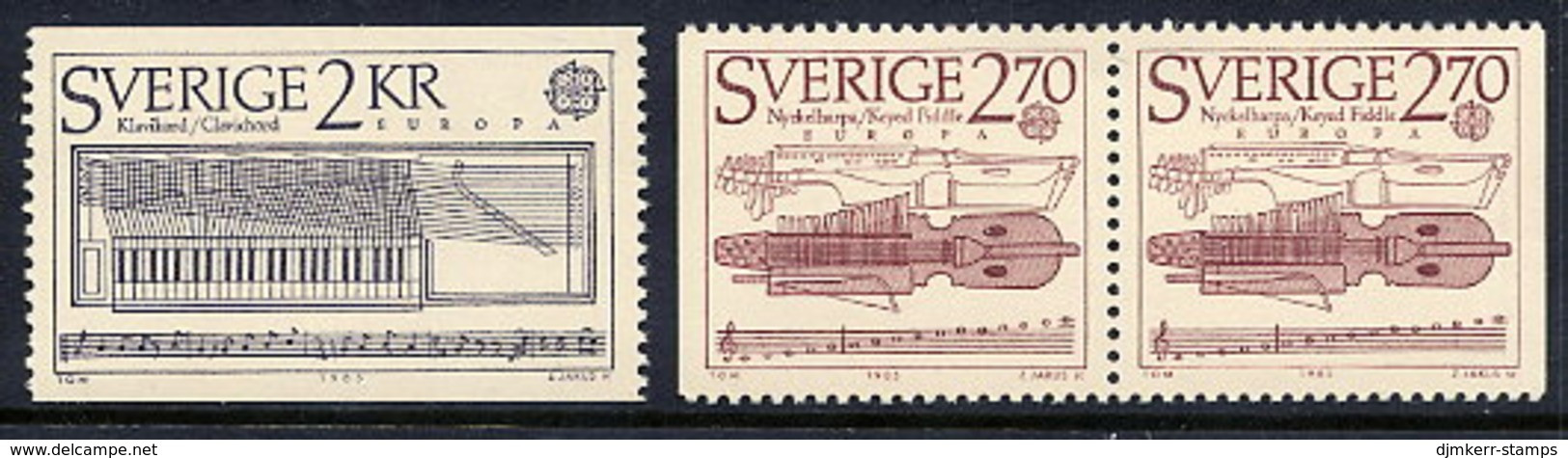 SWEDEN 1985 Europa: Music Year MNH / **.  Michel 1328-29 - Unused Stamps