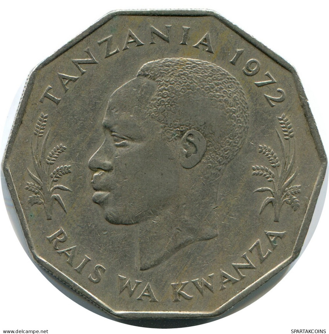 5 SHILINGI 1972 TANZANIA Coin #AZ085.U - Tanzanía