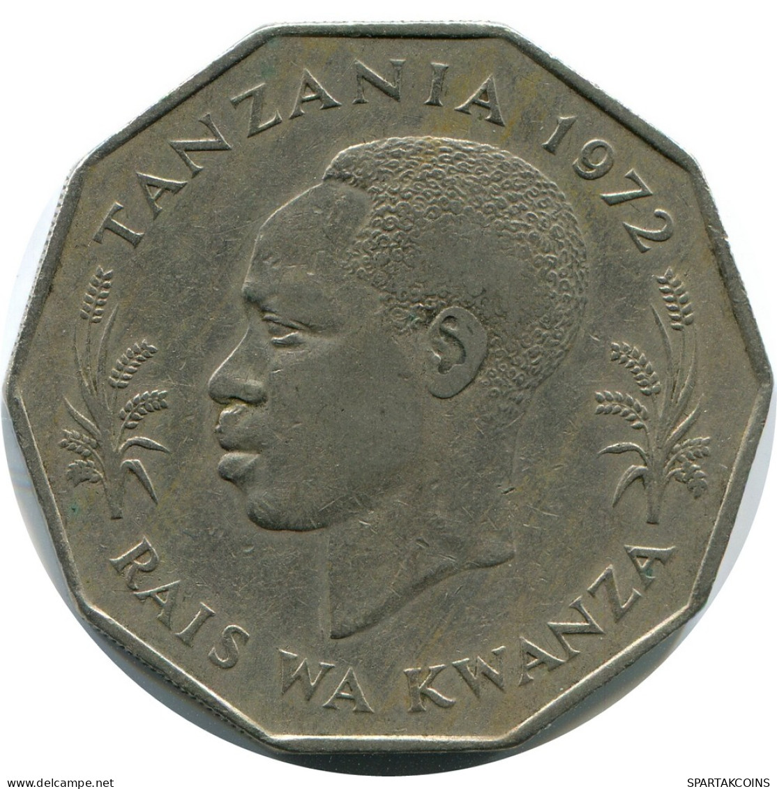 5 SHILINGI 1972 TANZANIA Coin #AZ085.U - Tansania