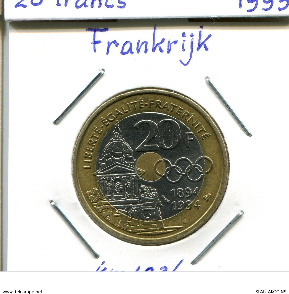 20 FRANCS 1994 FRANKREICH FRANCE Französisch Münze #AM443.D - 20 Francs