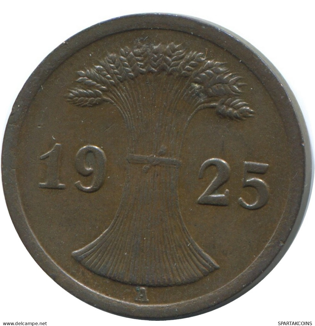 2 REICHSPFENNIG 1925 A DEUTSCHLAND Münze GERMANY #AE281.D - 2 Renten- & 2 Reichspfennig