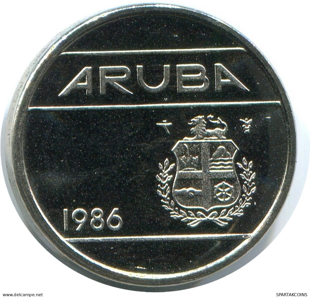 5 CENTS 1986 ARUBA Münze (From BU Mint Set) #AH111.D - Aruba