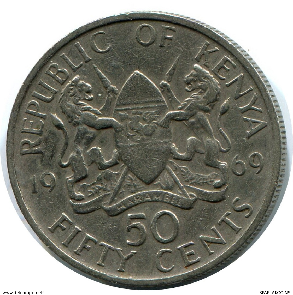 50 SHILLINGS 1969 KENYA Coin #AZ200.U - Kenya