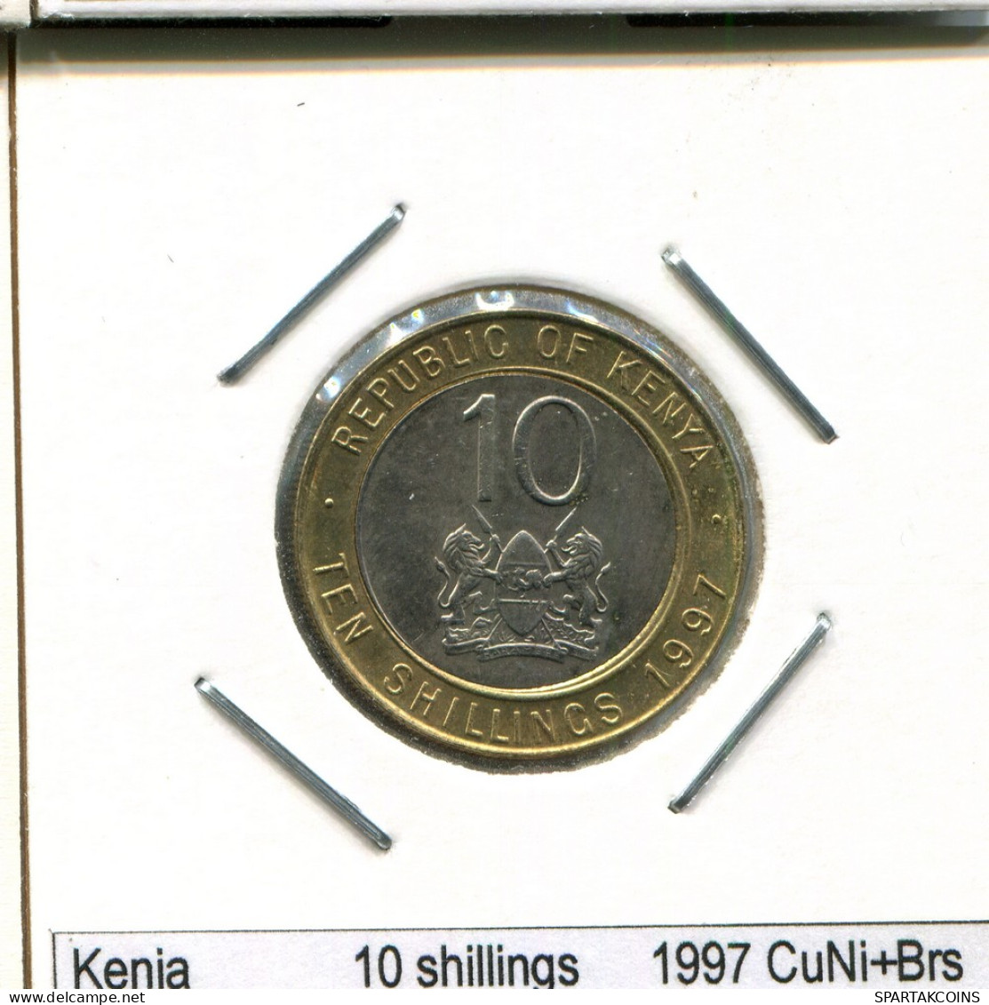 10 SHILLINGS 1997 KENIA KENYA BIMETALLIC Münze #AS336.D - Kenya