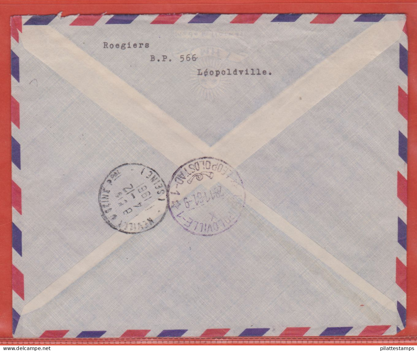 CONGO LETTRE RECOMMANDEE DE 1964 DE LEOPOLDVILLE POUR NEUILLY FRANCE - Storia Postale