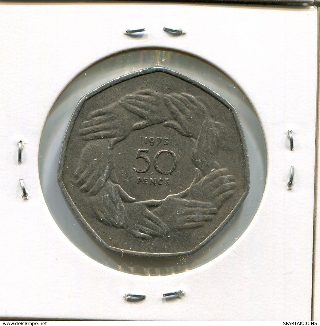 50 PENCE 1973 UK GBAN BRETAÑA GREAT BRITAIN Moneda #AN574.E - 50 Pence
