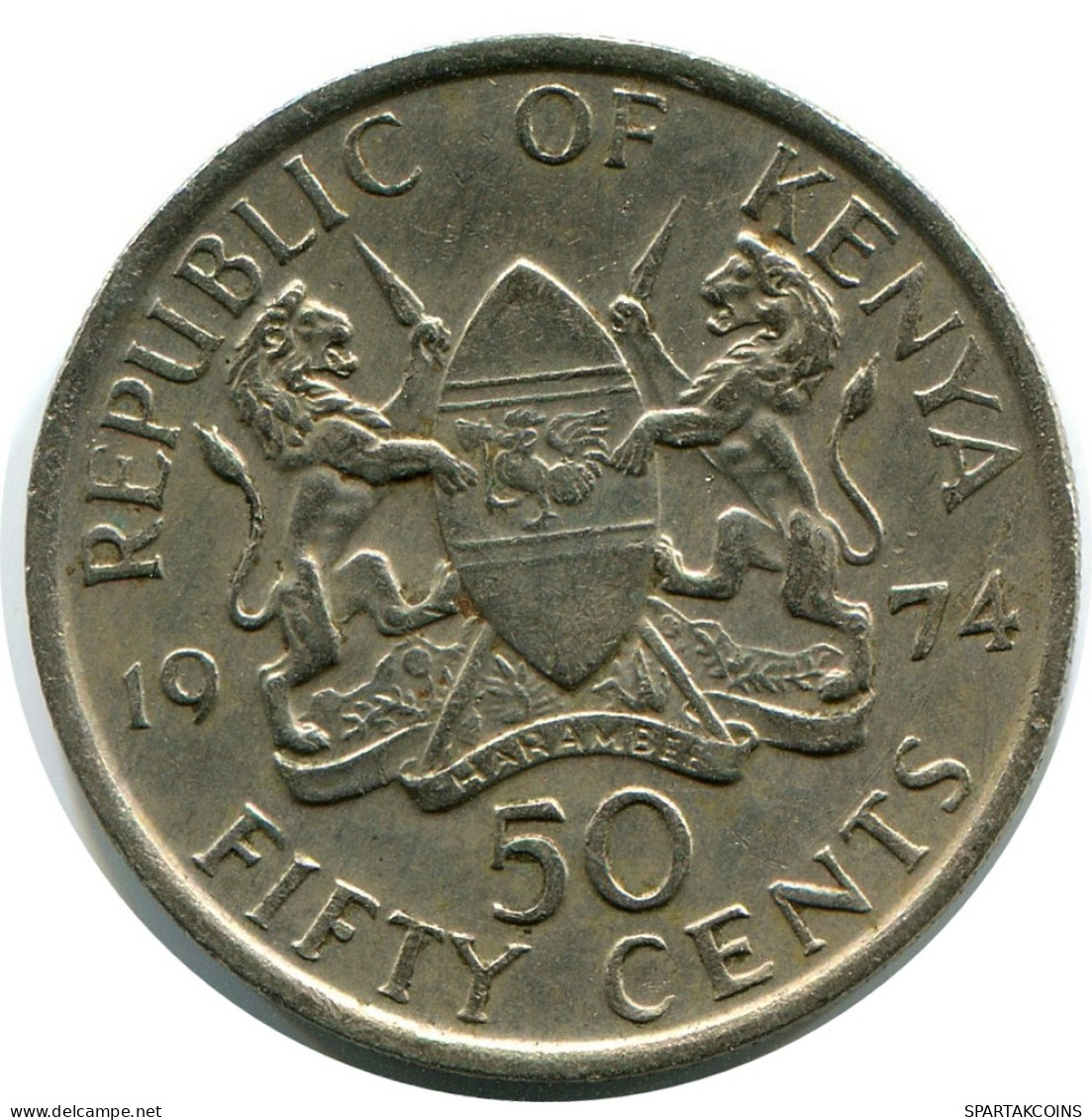 50 SHILLINGS 1974 KENIA KENYA Münze #AZ201.D - Kenya