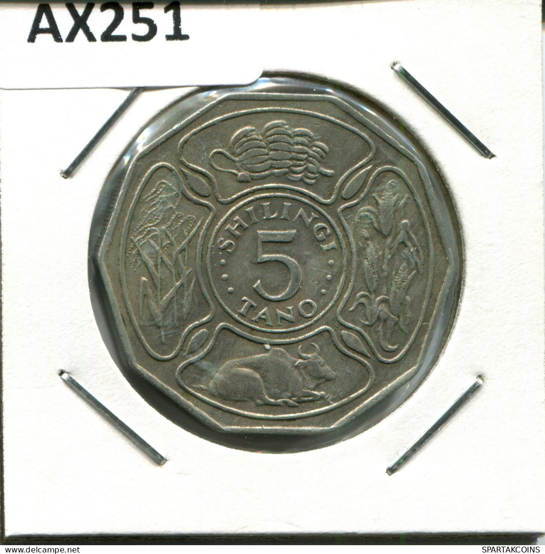 5 SHILLINGI 1973 TANZANIE TANZANIA Pièce #AX251.F - Tanzanía