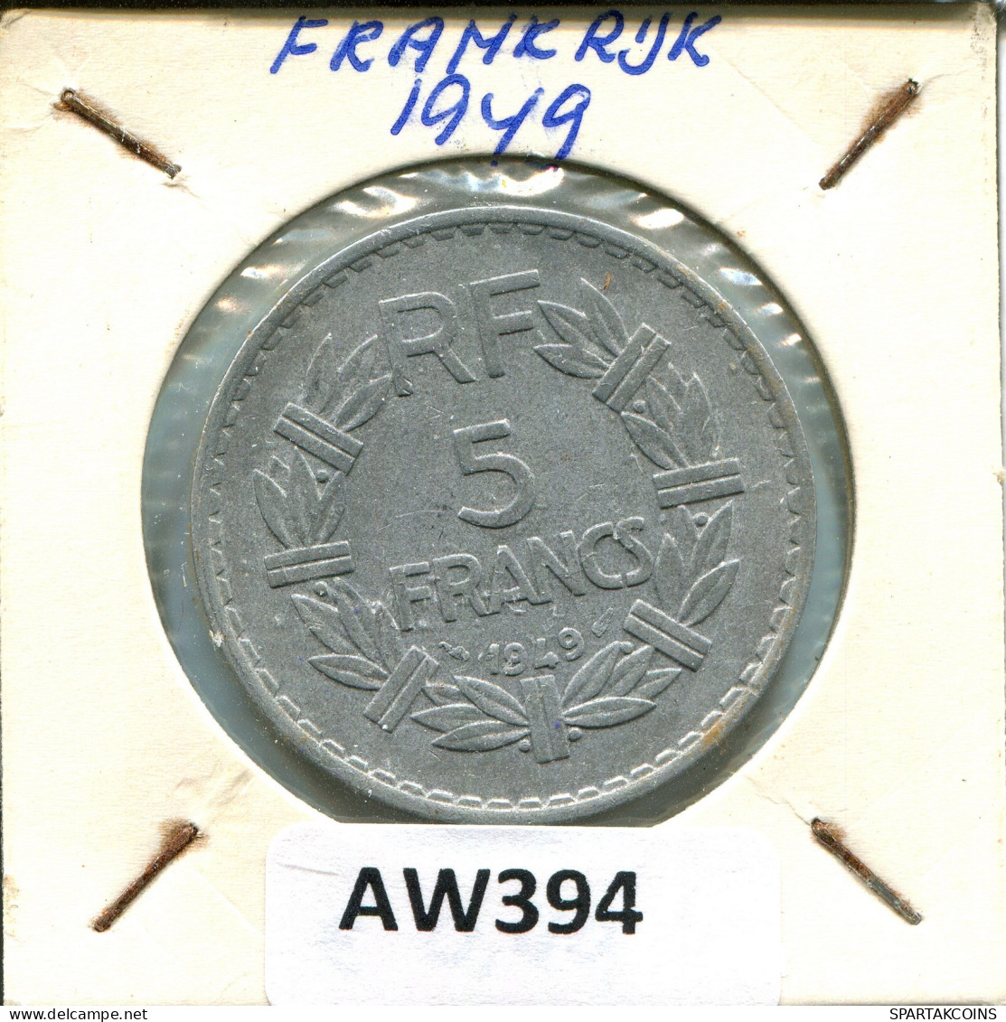 5 FRANCS 1949 FRANCE Coin #AW394 - 5 Francs
