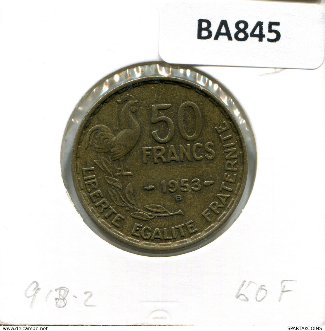 50 FRANCS 1953 B FRANCE French Coin #BA845 - 50 Francs