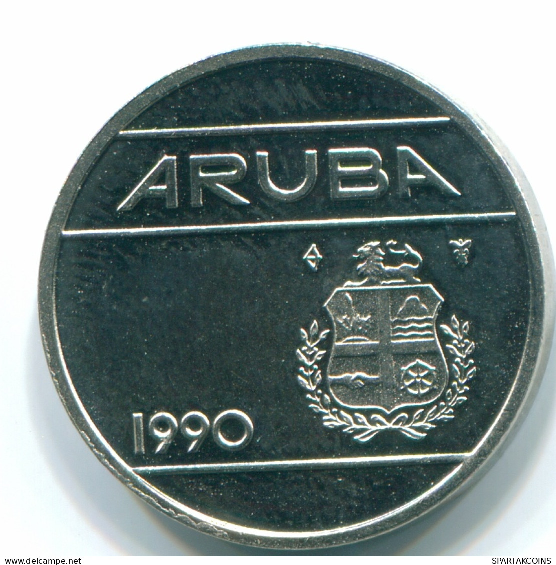 25 CENTS 1990 ARUBA (NIEDERLANDE NETHERLANDS) Nickel Koloniale Münze #S13635.D - Aruba