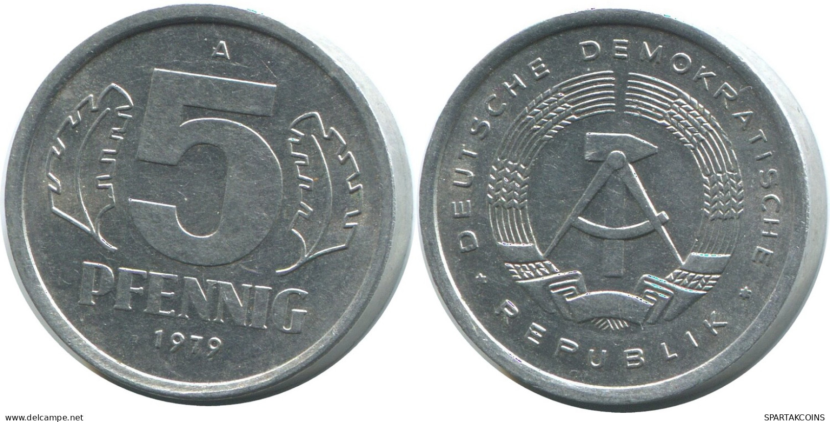 5 PFENNIG 1979 A DDR EAST DEUTSCHLAND Münze GERMANY #AE010.D - 5 Pfennig