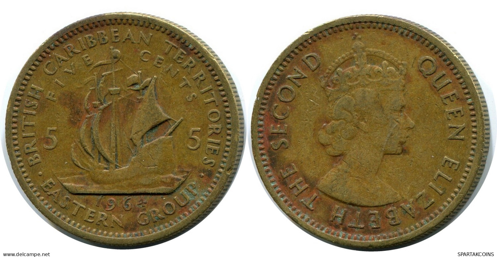 5 CENTS 1964 OST-KARIBIK EAST CARIBBEAN Münze #BA147.D - Ostkaribischer Staaten