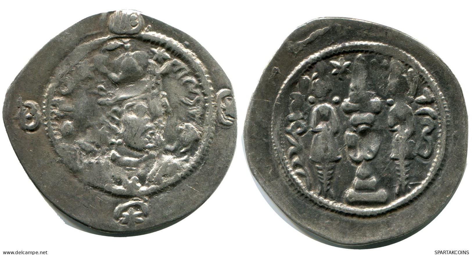 SASSANIAN HORMIZD IV Silver Drachm Mitch-ACW.1073-1099 #AH202.45.F - Orientalische Münzen