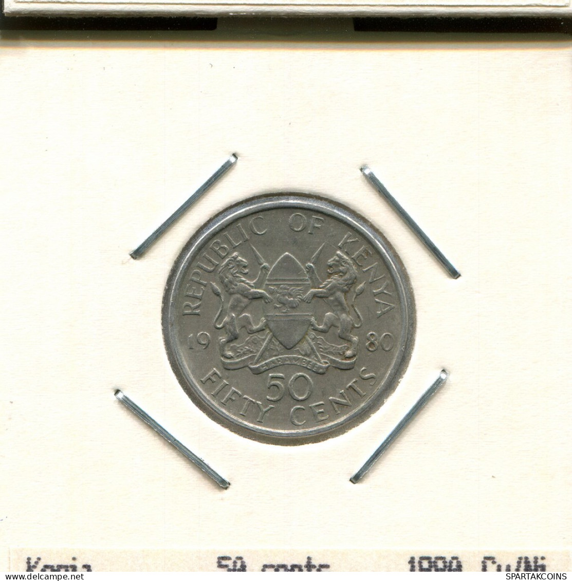 50 CENTS 1980 KENYA Moneda #AS331.E - Kenya