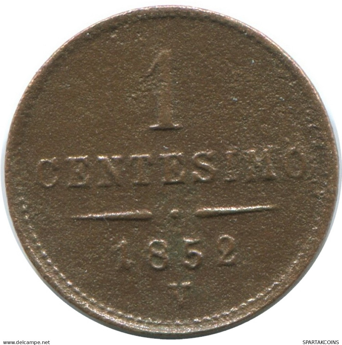 ITALY 1 Centesimo 1852 V Franz Joseph I #AC318.E - Parme