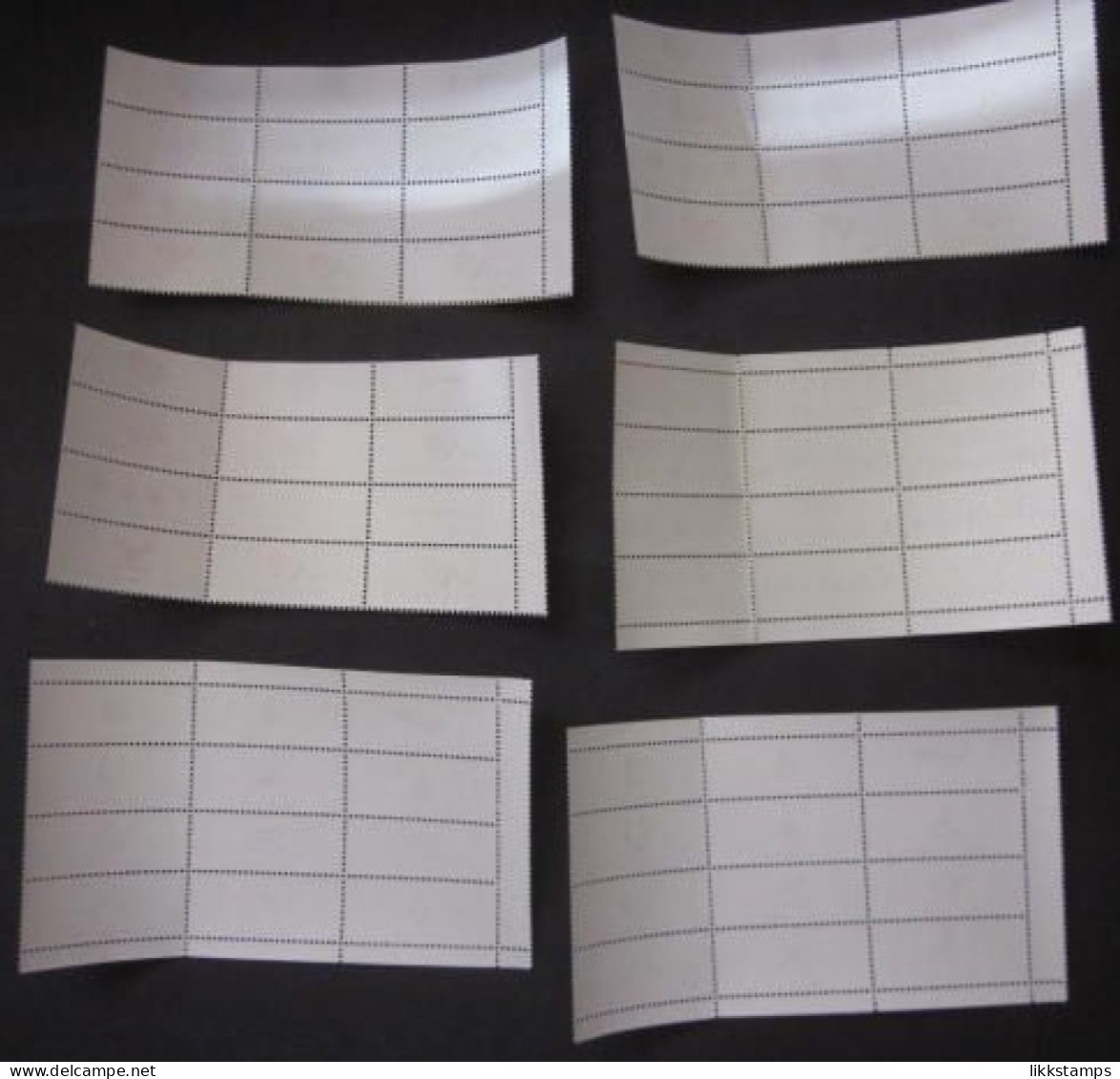 6 X SHEETS OF 12 GREETINGS LABELS FROM BOOKLETS WITH DUPLICATION. !!!!! NO STAMPS !!!!! ~ #02888 - Verzamelingen