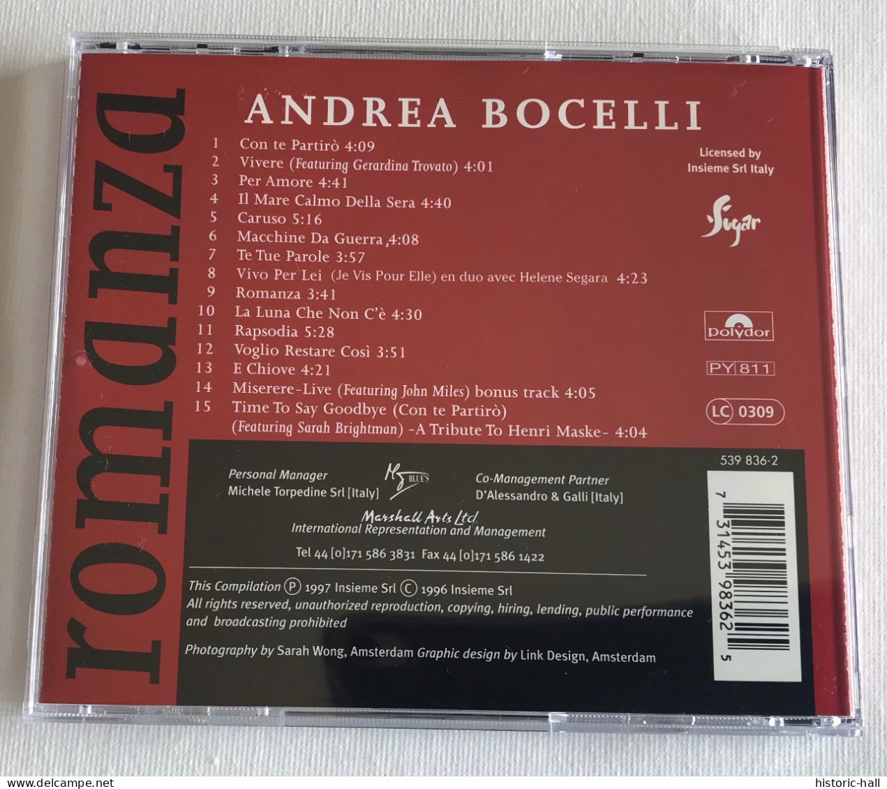 ANDREA BOCELLI - Romanza - CD - 1997 - French Press - Altri - Musica Italiana