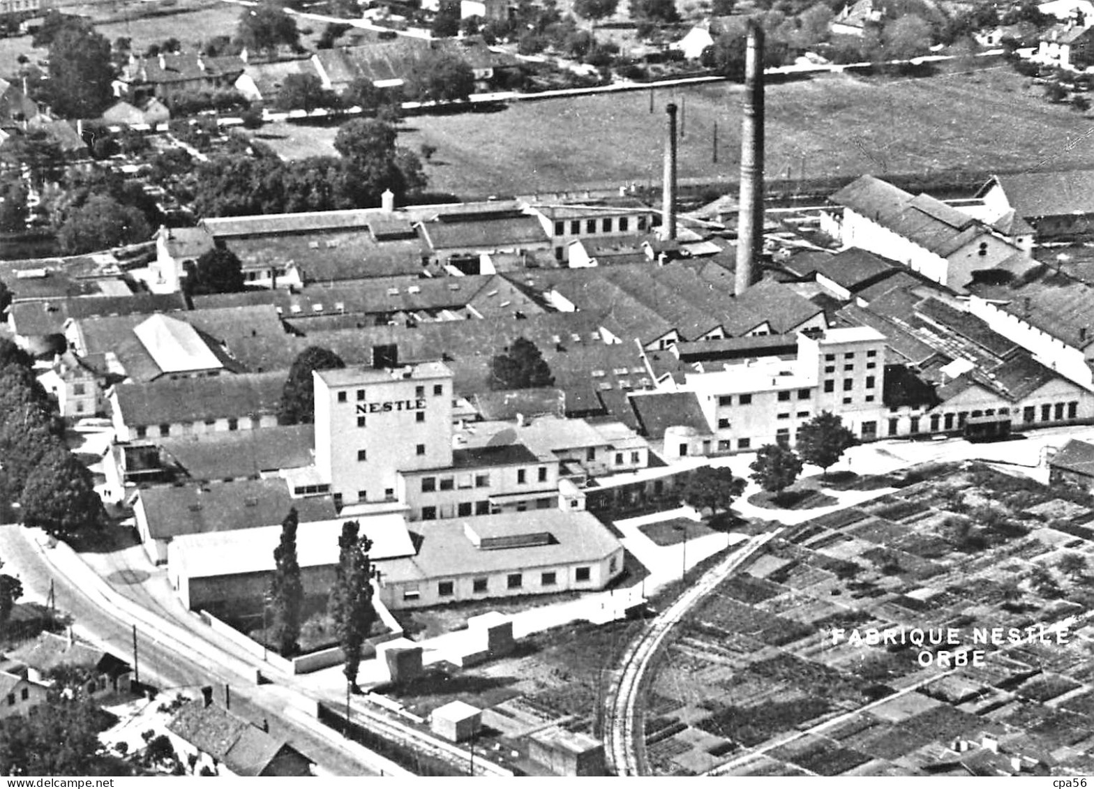 USINE FABRIQUE NESTLÉ à ORBE - Vue Aérienne - VENTE DIRECTE X - Orbe