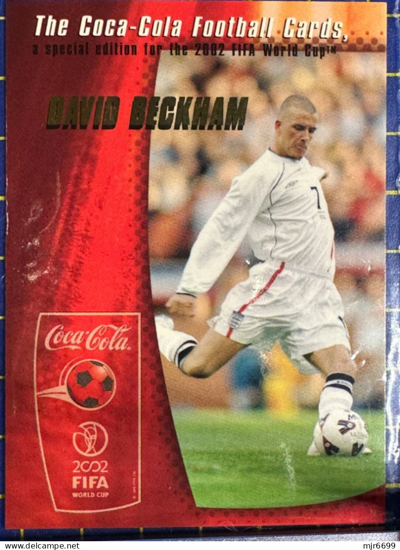 COCACOLA FIFA 2002 WOLRD CUP FOOTBALL CARDS - DAVID BECKHAM, ALMOST PERFECT CONDITION. ORIGINAL - Sonstige & Ohne Zuordnung