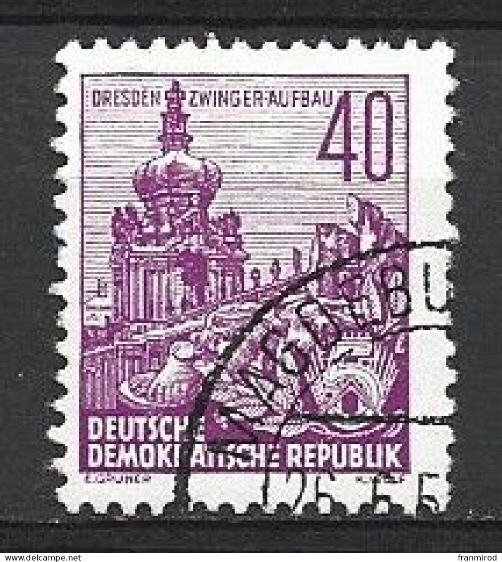 Allemagne De L Est  1955 N 192 (yv) Dresden Zwinger Aufbau Oblitéré TTB - Gebraucht