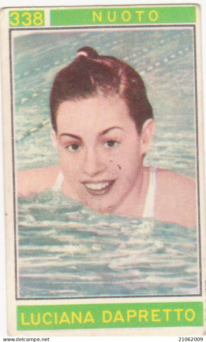 338 NUOTO - LUCIANA DAPRETTO - CAMPIONI DELLO SPORT 1967-68 PANINI STICKERS FIGURINE - Swimming