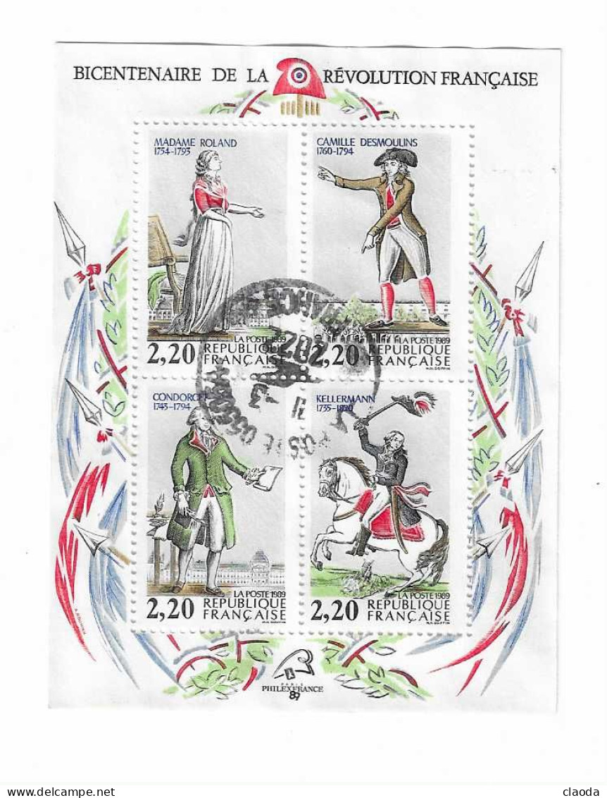 767 TP -  FRANCE 1989 - Bloc  De 4 - BICENTENAIRE DE LA REVOLUTION FRANCAISE - Other & Unclassified