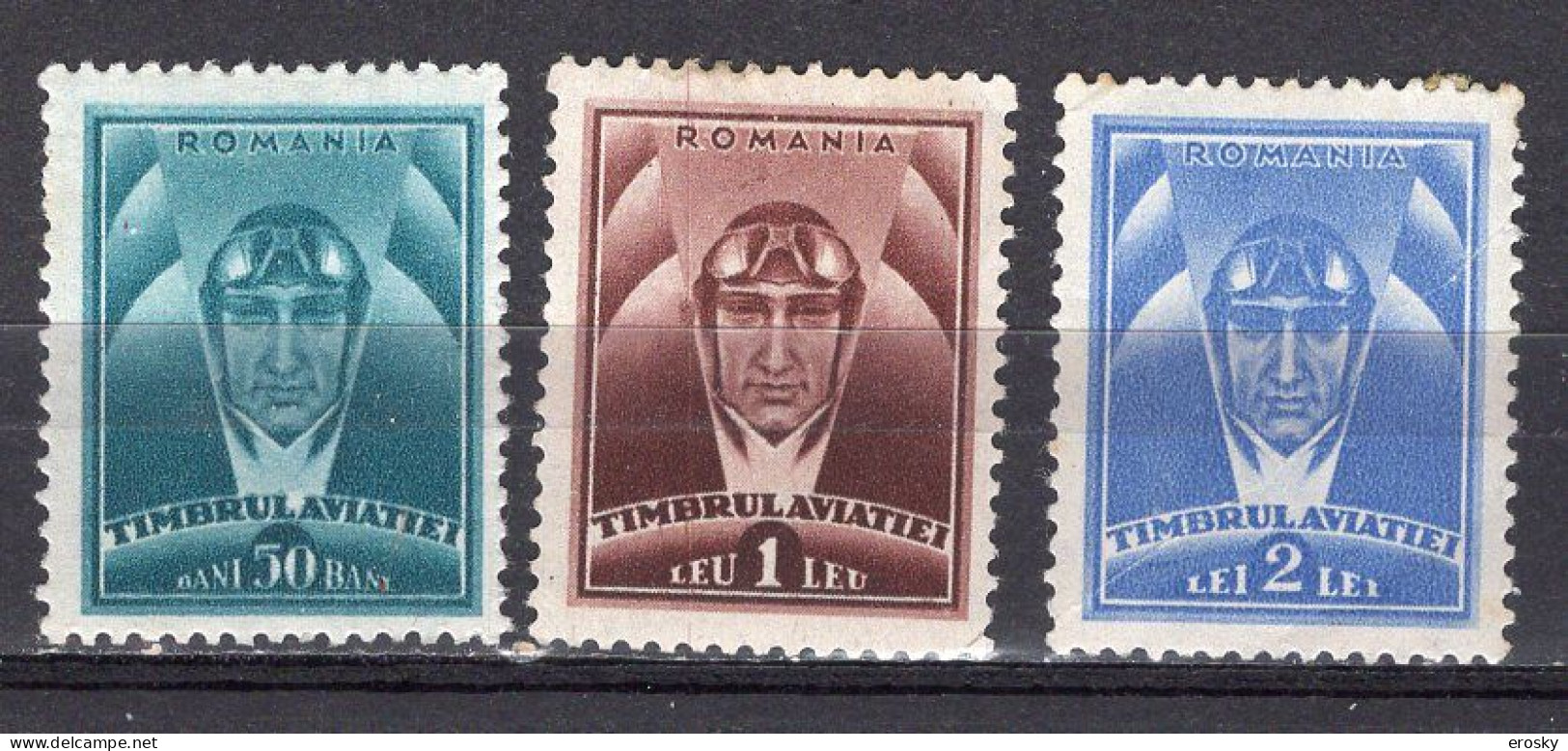 S2460 - ROMANIA ROUMANIE AERIENNE Yv N°19/21 * - Unused Stamps