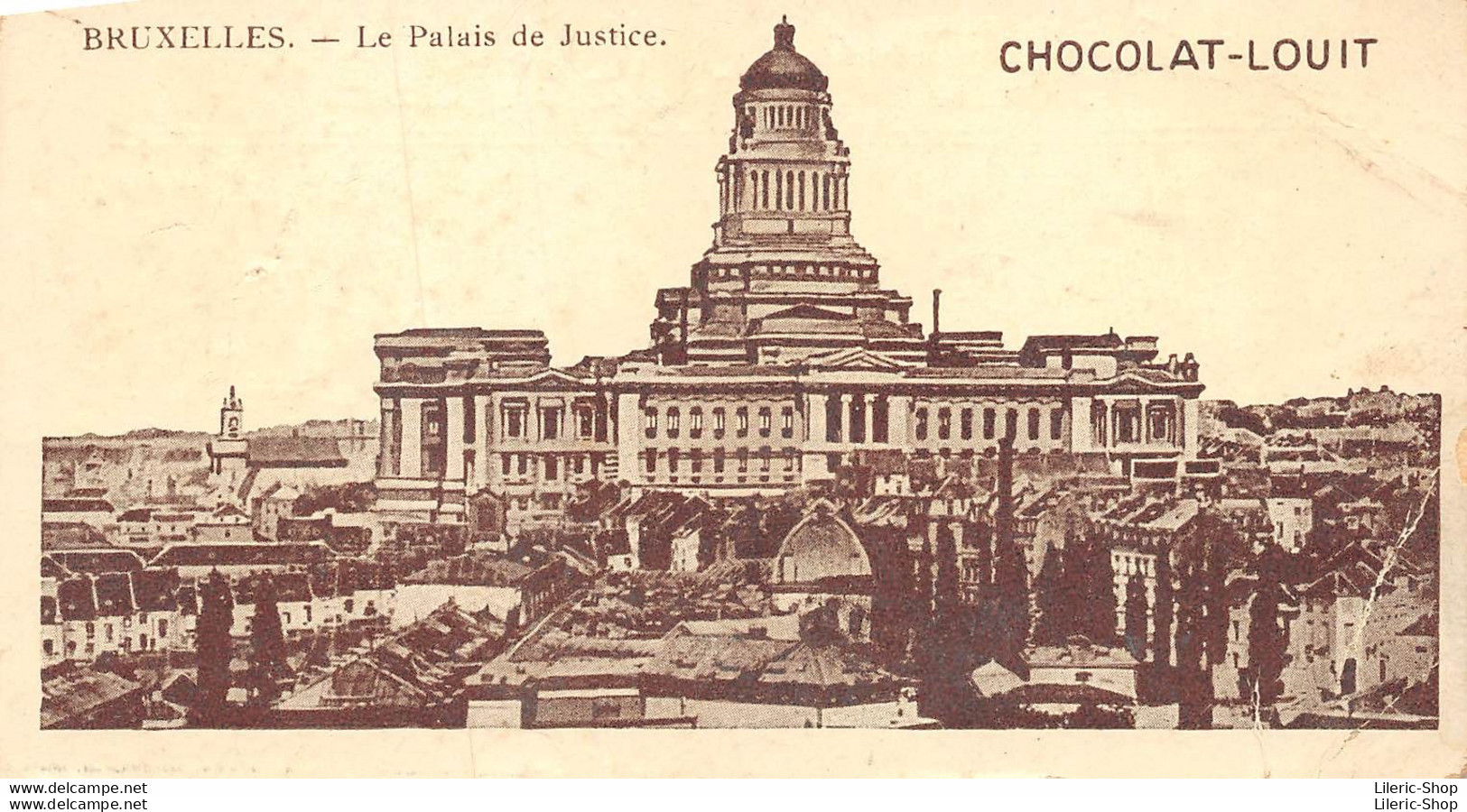 4 VINTAGE ADVERTISING POSTCARDS " CHOCOLAT-LOUIT 130X71 " BRUXELLES ATHÈNES NORVÈGE MONACO