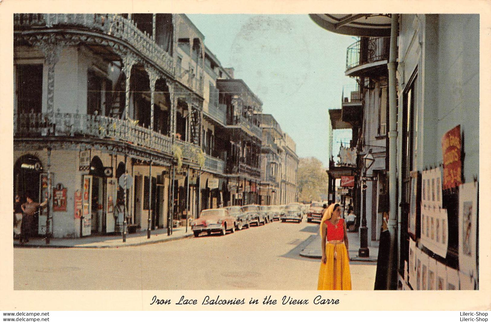 CPSM -  Louisiana New Orleans Iron Lace Balconies In The Vieux Carré - Stamp John-F- Kennedy 13 C 1967 - New Orleans