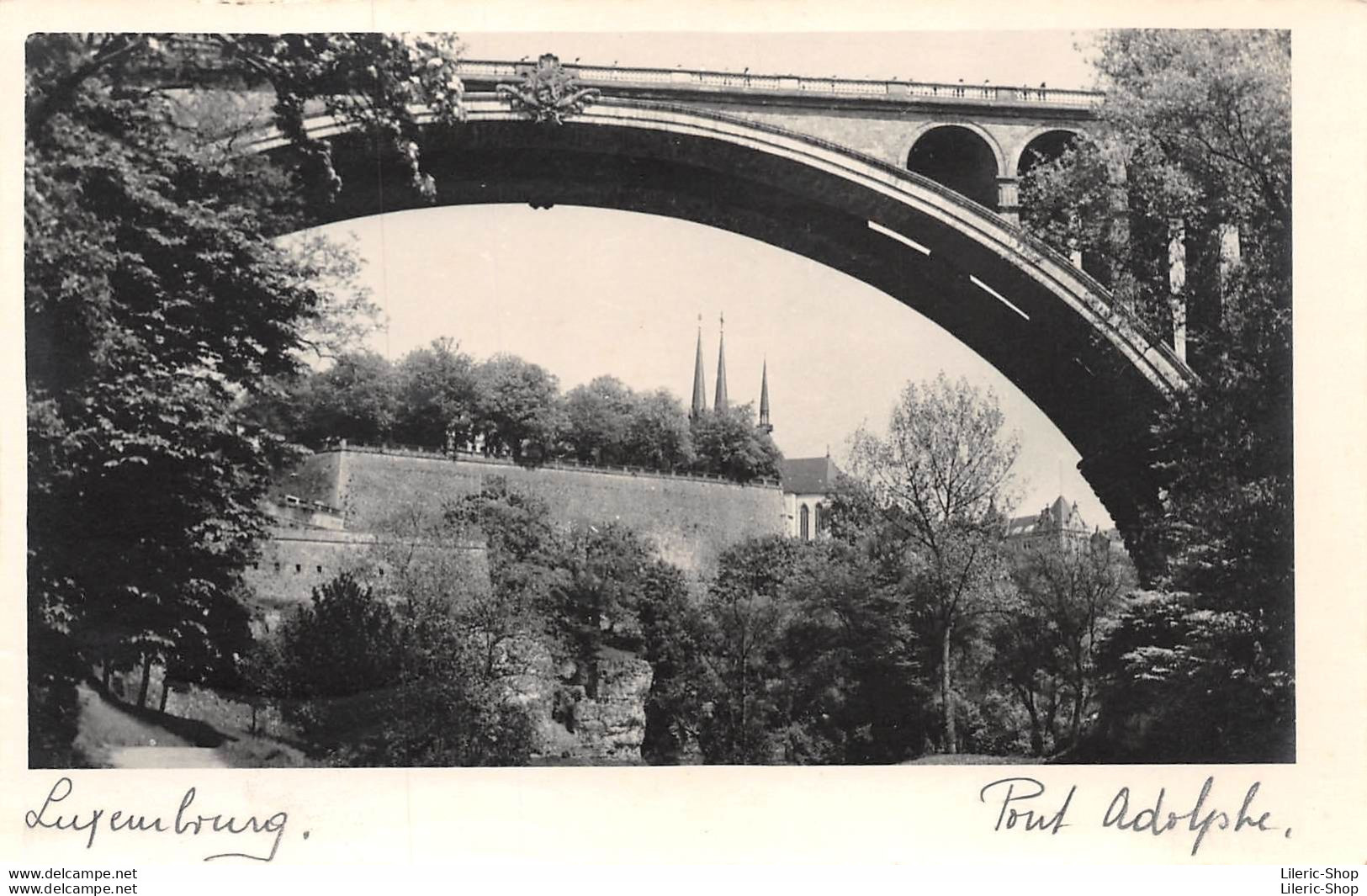 VINTAGE PHOTOCARD ± 1940 - LUXEMBOURG -  PONT ADOLPHE  ADOLPHBRÜCKE - Luxembourg - Ville