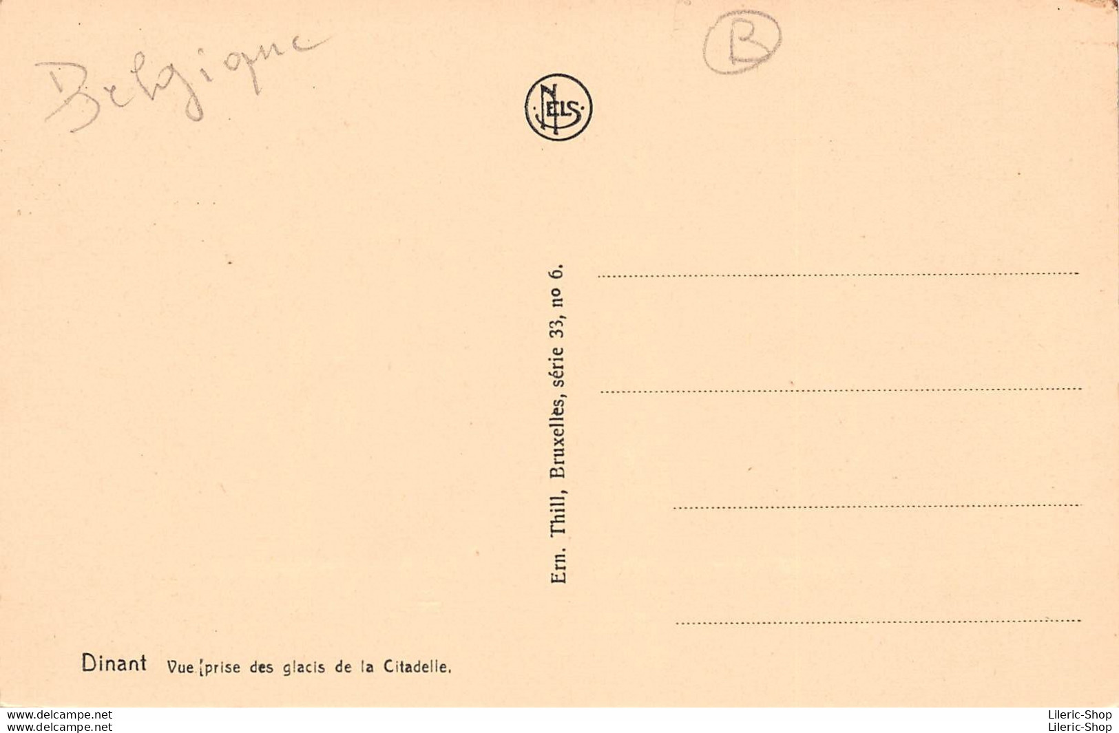 VINTAGE POSTCARD ± 1940 - DINANT - Vue Prise Des Glacis De La Citadelle - ERN. THILL - Dinant