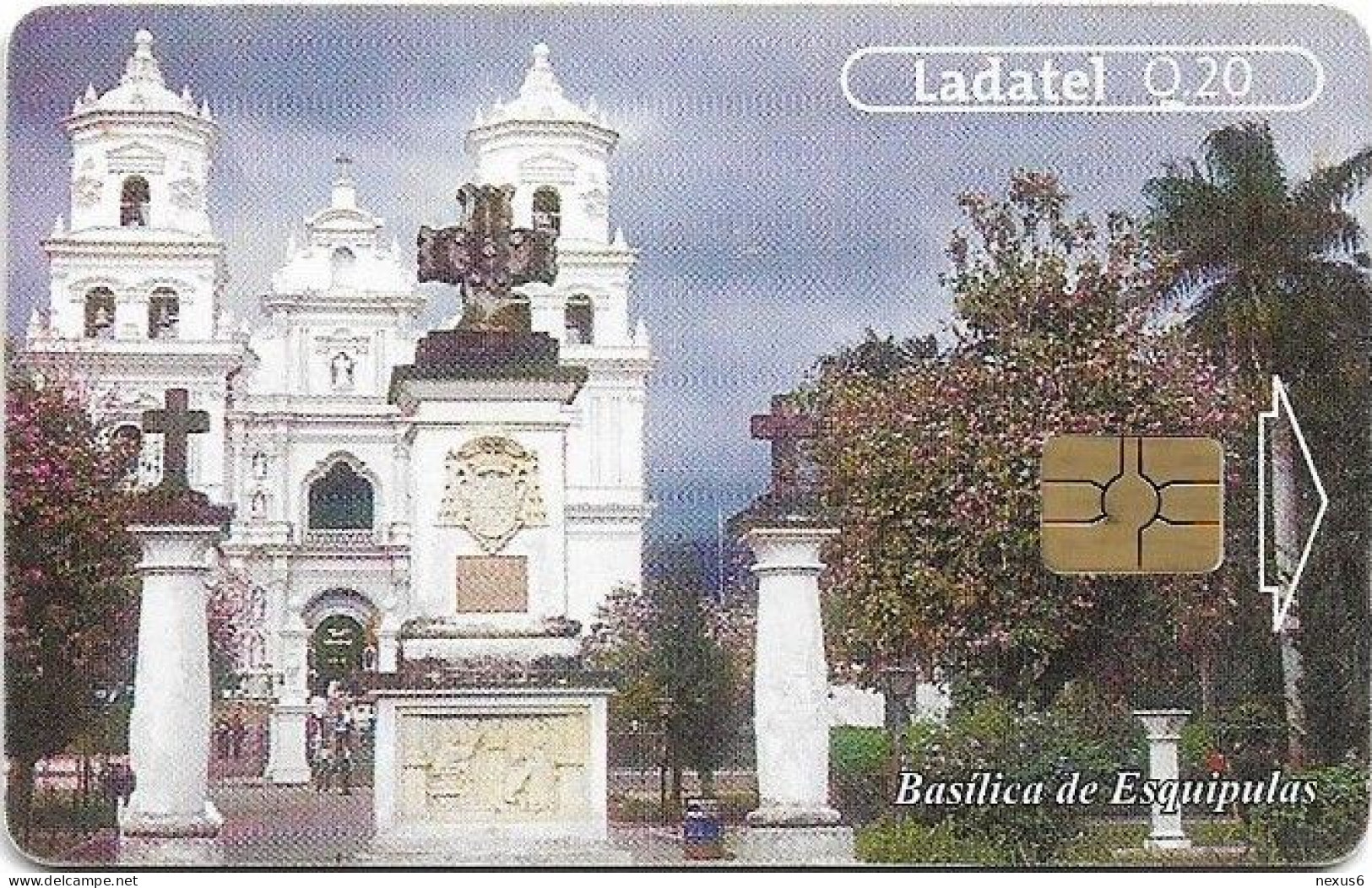 Guatemala - Telgua Ladatel - Basilica Of Esquipulas, Gem5 Red, 2002, 20Q, Used - Guatemala