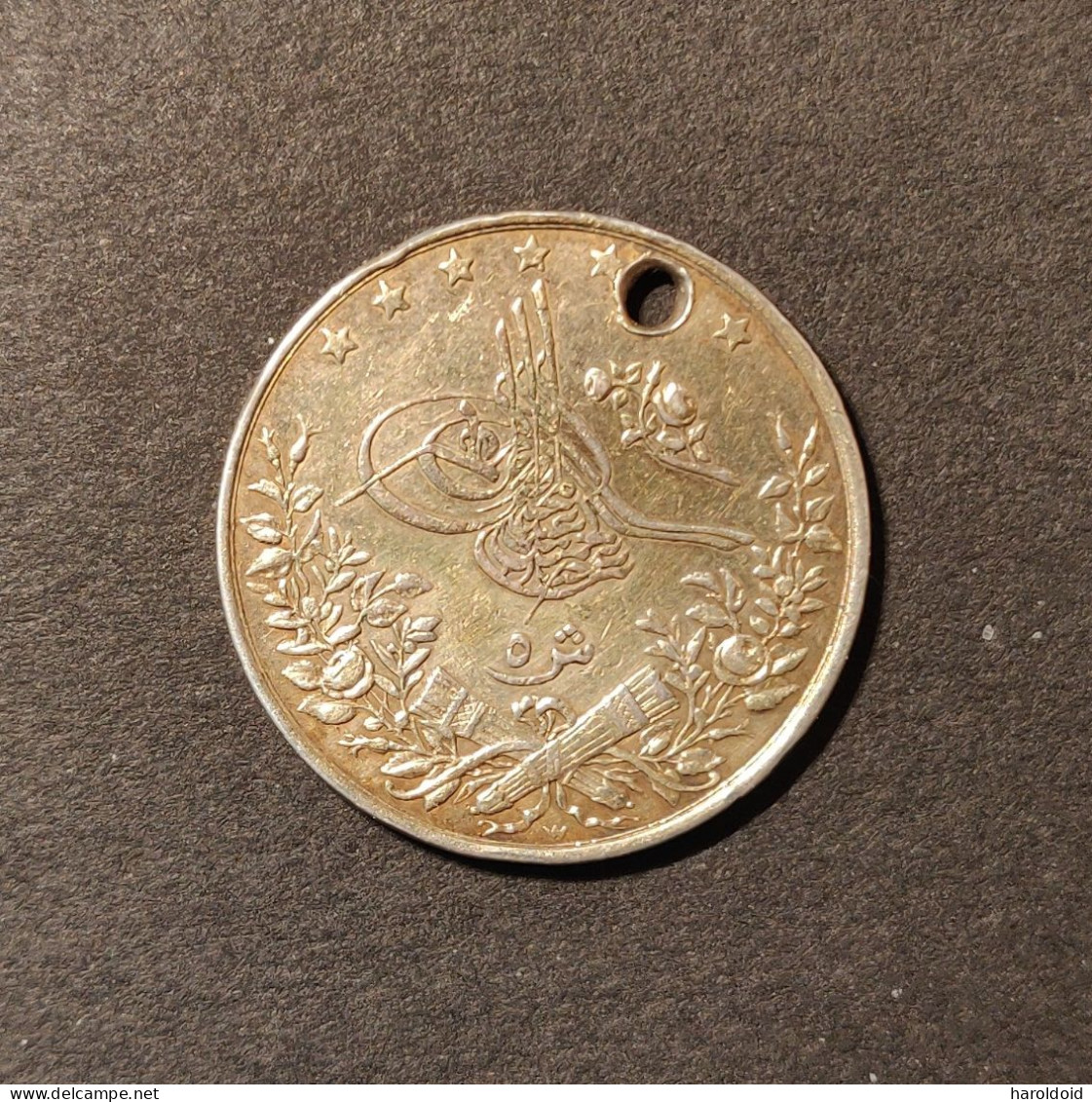 EGYPTE - ARGENT 833‰ - 5 QIRSH 1293 - Non Classés