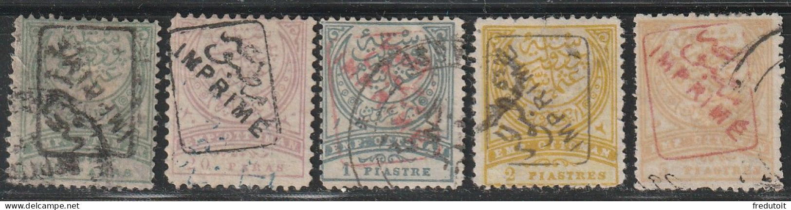 TURQUIE - Timbres Pour Journaux : N°2/6 Obl (1891) - Francobolli Per Giornali