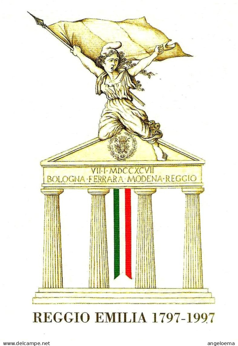 ITALIA ITALY - 1997 REGGIO EMILIA Bicentenario Del Tricolore Annullo Fdc Su Cartolina Speciale Con Sponsor - 347 - Enveloppes