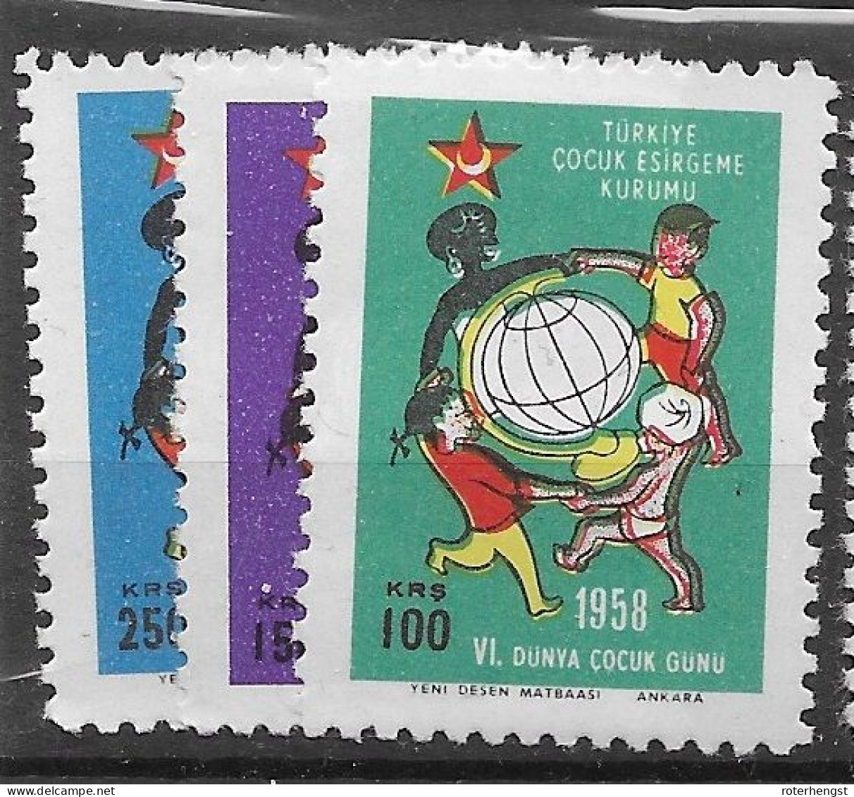 Turkey Back Of The Book Mnh ** 1958 - Liefdadigheid Zegels