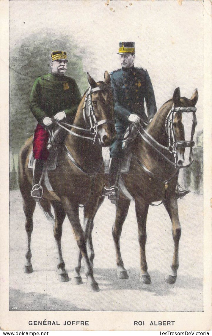 FAMILLES ROYALES - Général Joffre - Roi Albert - Carte Postale Ancienne - Familles Royales