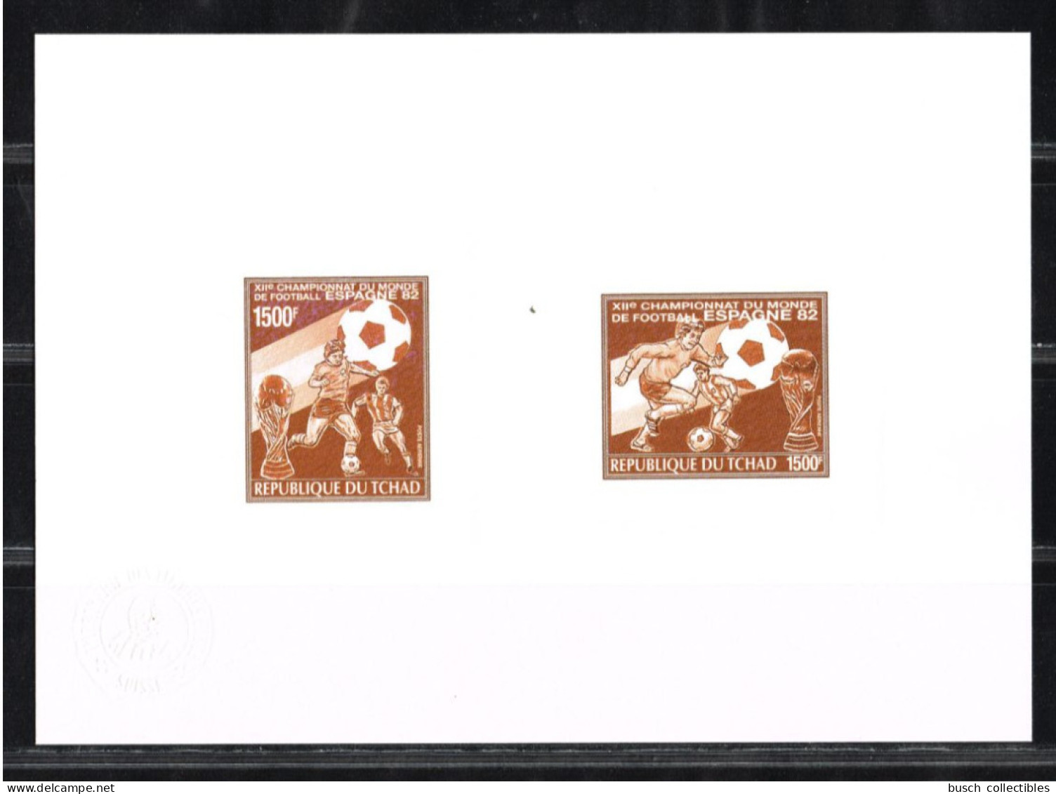 Tchad 1982 Mi. 897 - 898 Epreuve D'Artiste Collective Artist Proof FIFA World Cup Espana WM Football Soccer Fußball - 1982 – Spain