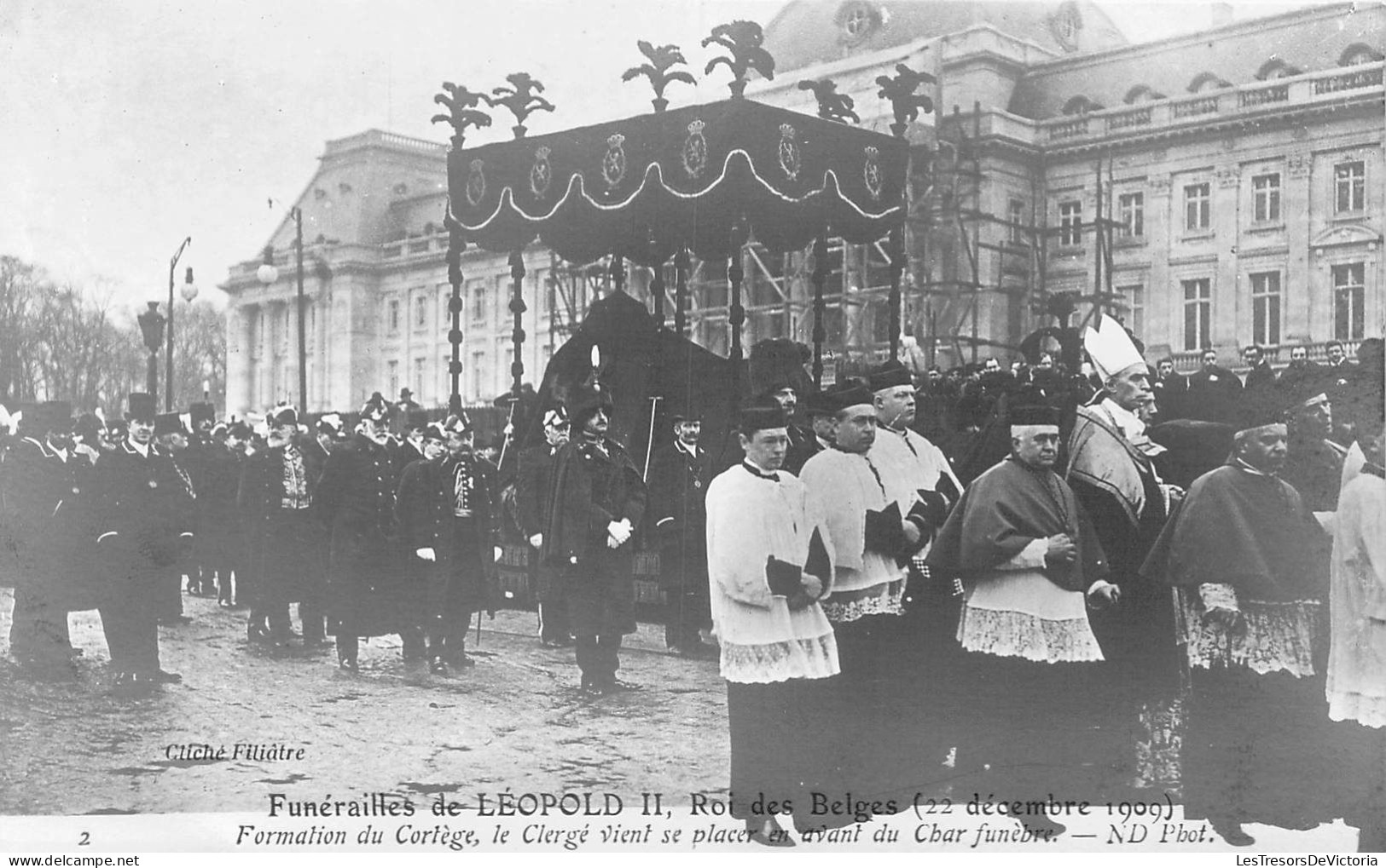 FAMILLES ROYALES - Funérailles De Léopold II, Roi Des Belges - 22 Décembre 1909 - Carte Postale Ancienne - Königshäuser
