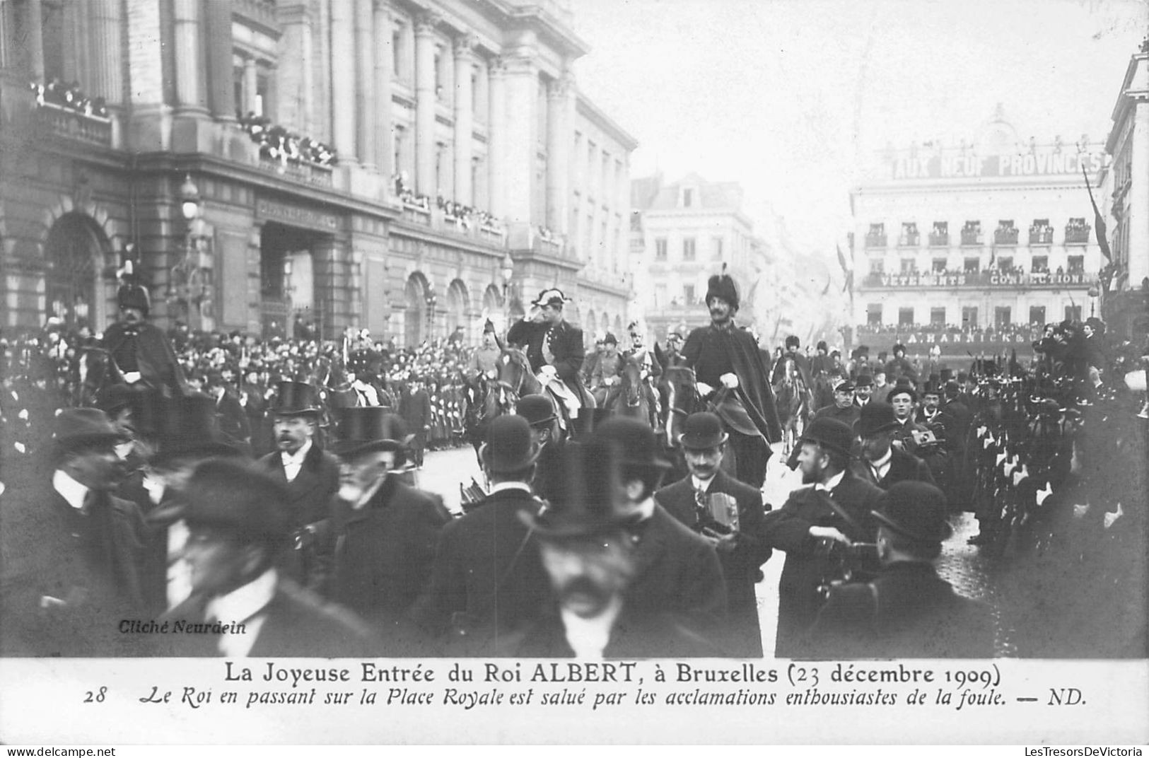 FAMILLES ROYALES - La Joyeuse Entrée Du Roi Albert à Bruxelles - 23 Décembre 1909 - Carte Postale Ancienne - Royal Families