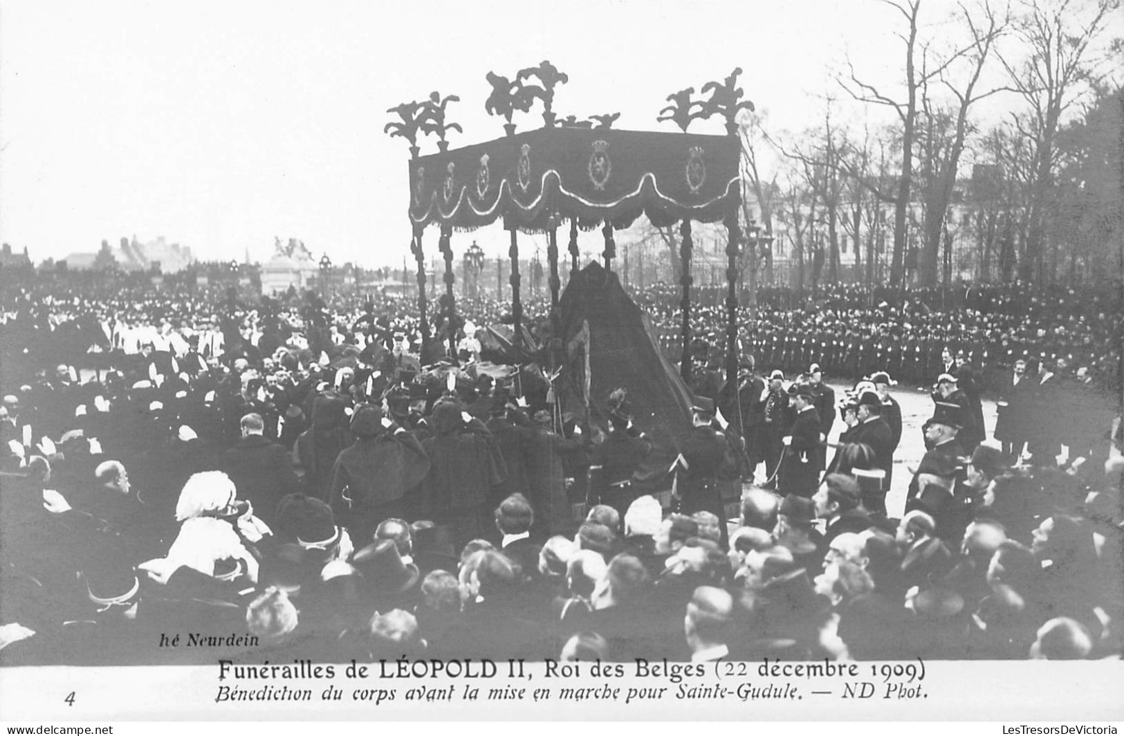 FAMILLES ROYALES - Funérailles De Léopold II, Roi Des Belges - 22 Décembre 1909 - Carte Postale Ancienne - Royal Families