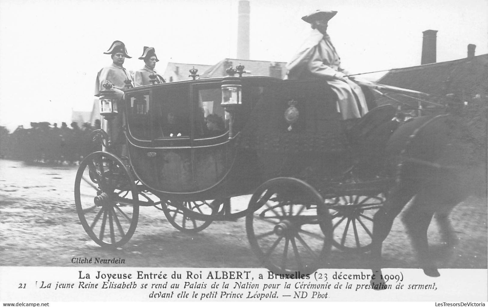 FAMILLES ROYALES - La Joyeuse Entrée Du Roi Albert à Bruxelles - 23 Décembre 1909 - Carte Postale Ancienne - Familias Reales