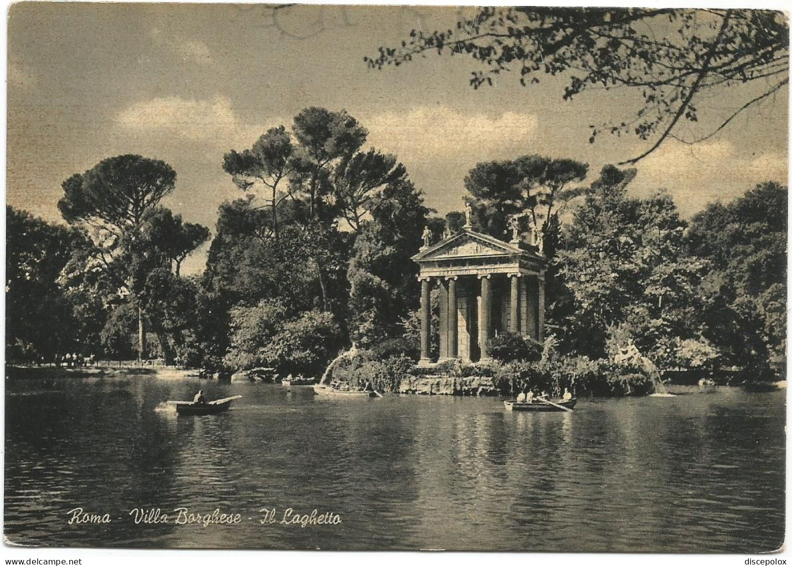 H3753 Roma - Villa Borghese - Il Laghetto - Panorama - Barche Boats Bateaux / Non Viaggiata - Parks & Gärten