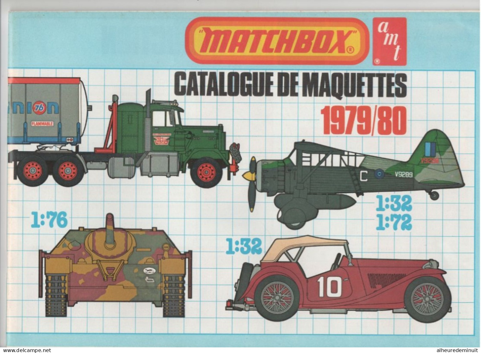 MATCHBOX CATALOGUE DE MAQUETTES 1979/80"avions"camions"avions"bateau"kits Militaires"soldats"jeep"char"bugatti"porsche" - Catalogues