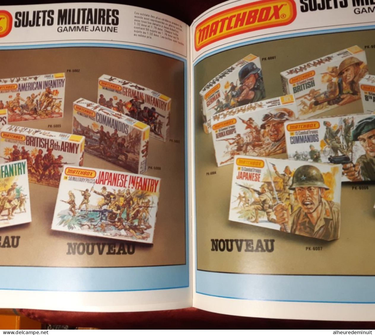 MATCHBOX CATALOGUE DE MAQUETTES 1979/80"avions"camions"avions"bateau"kits militaires"soldats"jeep"char"bugatti"porsche"