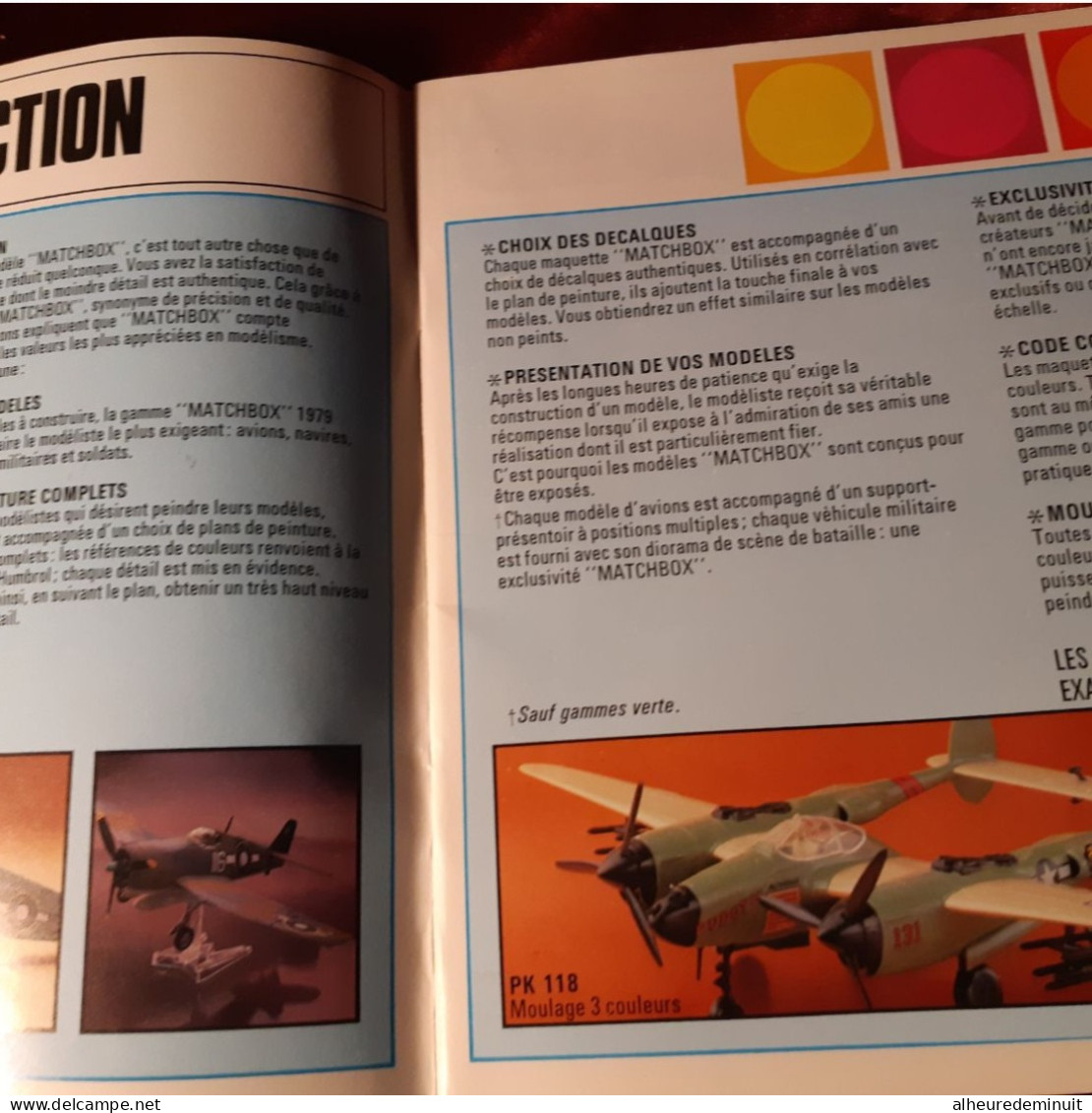 MATCHBOX CATALOGUE DE MAQUETTES 1979/80"avions"camions"avions"bateau"kits militaires"soldats"jeep"char"bugatti"porsche"