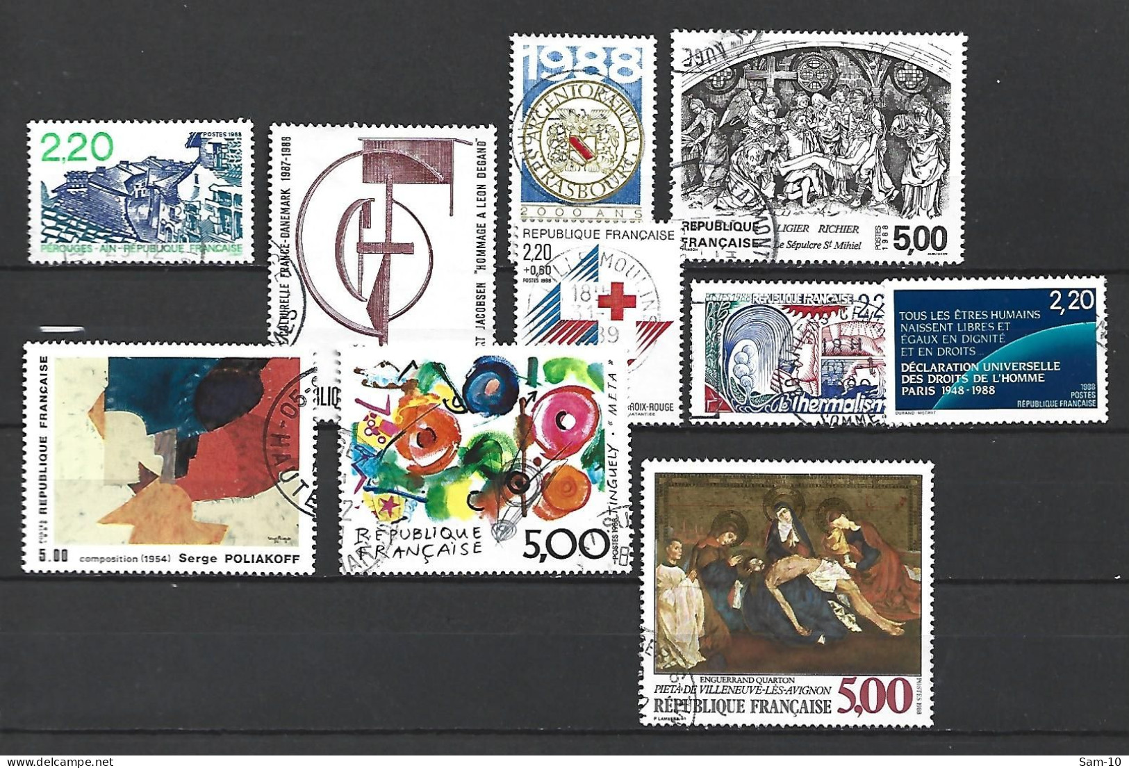 Année 1988 Compléte France Oblitere N 2501/2559 + Carnets N B-c2515 + B-c2523 +b-c 2526a - 1980-1989