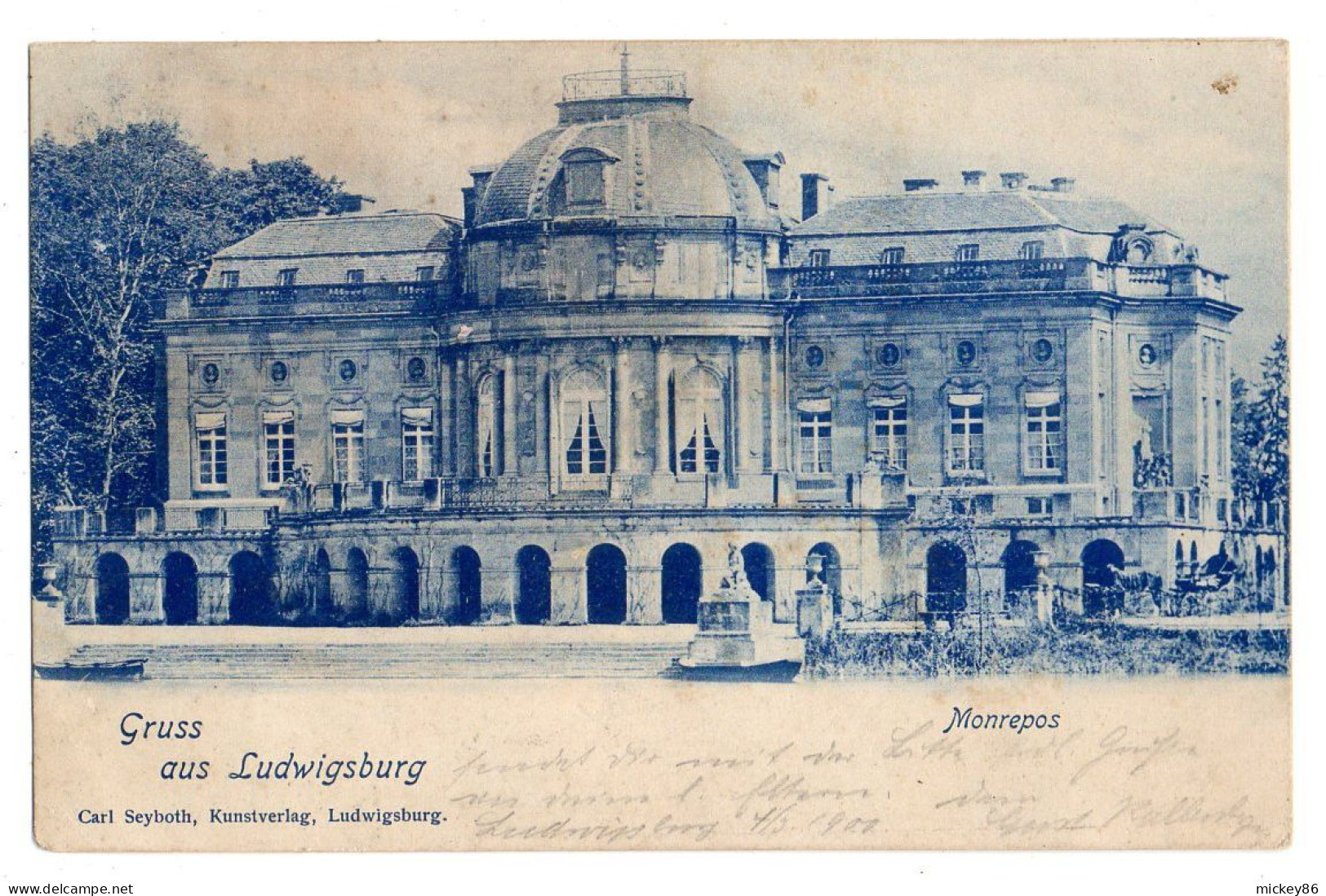 Allemagne -- LUDWIGSBURG--1900--Gruss Aus Ludwigsburg --Monrepos--.carte Précurseur...timbre...cachet - Ludwigsburg