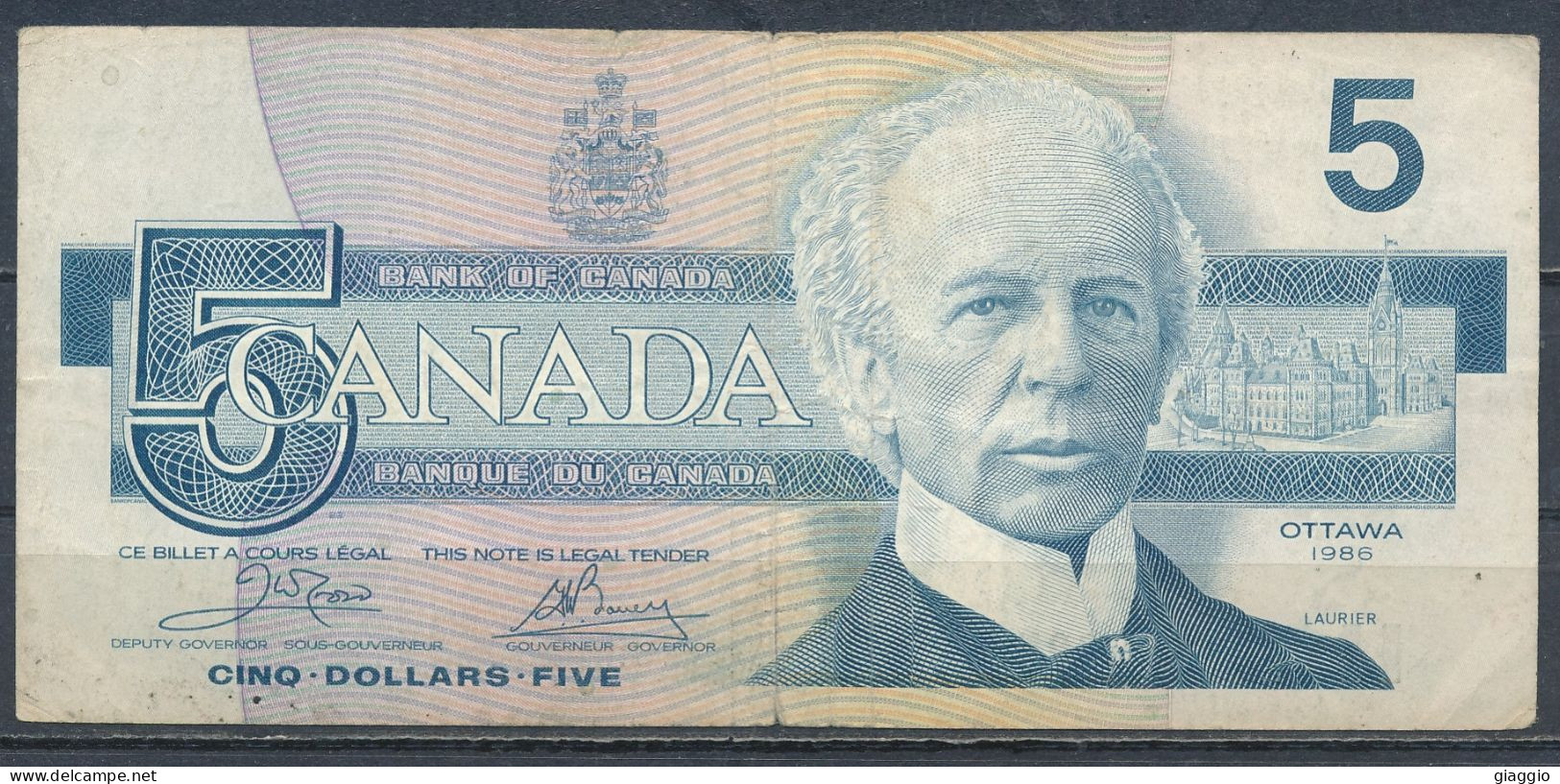 °°° CANADA 5 DOLLARS 1986 °°° - Kanada